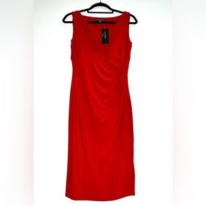 Ruched Stretch Jersey Surplice Dress